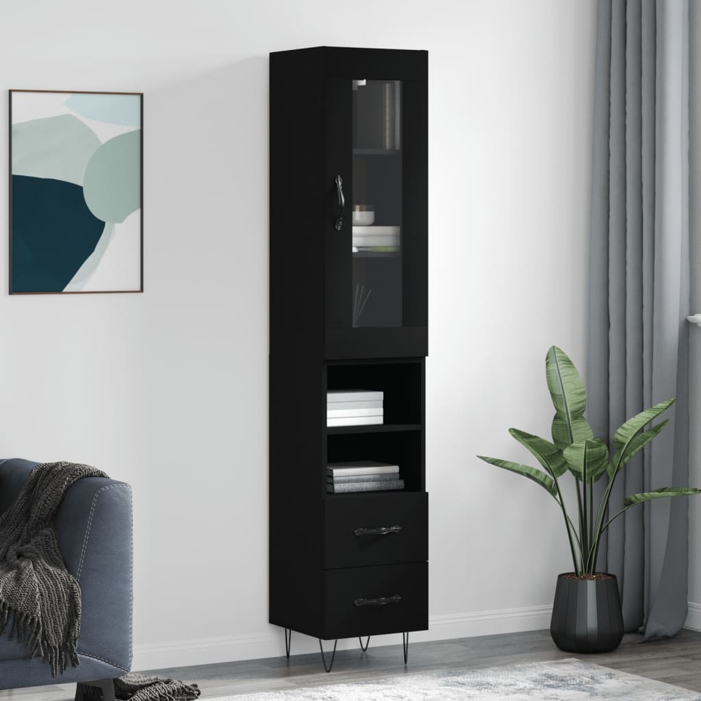 Highboard 34.5X34X180 Cm Engineered Wood