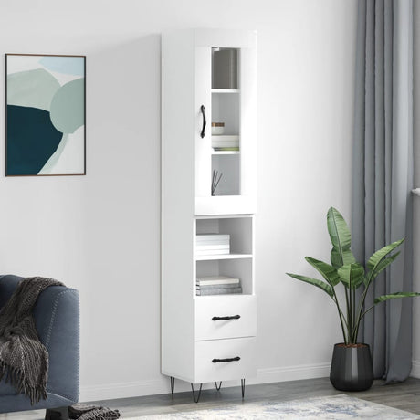 Highboard 34.5X34X180 Cm Engineered Wood