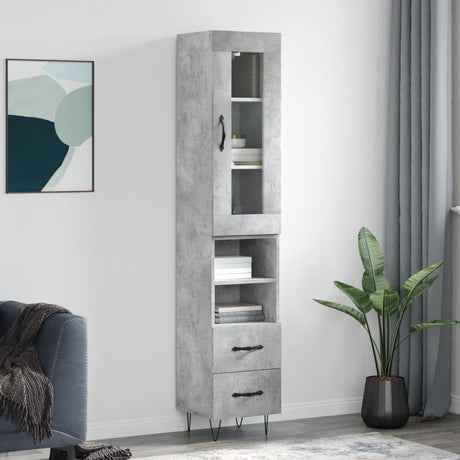 Highboard 34.5X34X180 Cm Engineered Wood