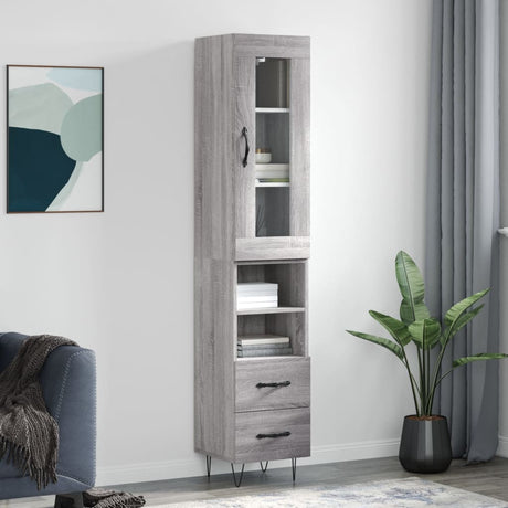 Highboard 34.5X34X180 Cm Engineered Wood