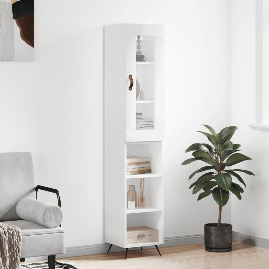 Highboard 34.5X34X180 Cm Engineered Wood