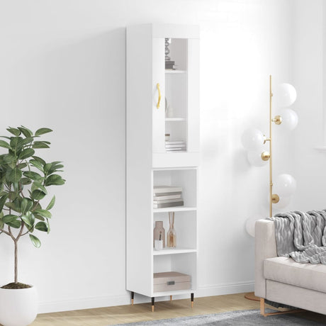Highboard 34.5X34X180 Cm Engineered Wood