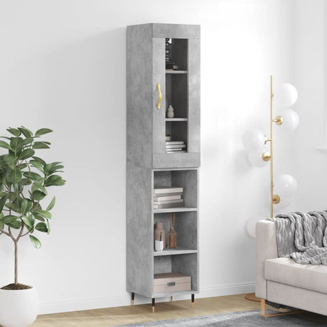 Highboard 34.5X34X180 Cm Engineered Wood