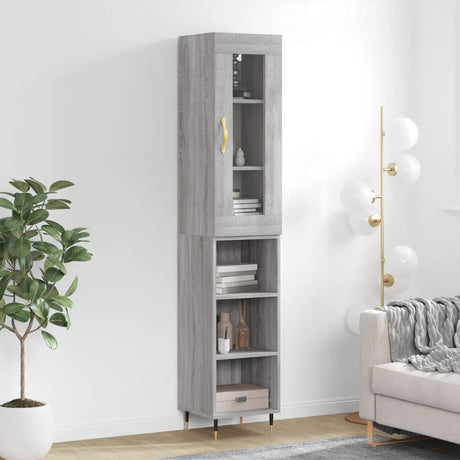 Highboard 34.5X34X180 Cm Engineered Wood