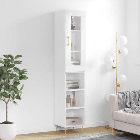 Highboard 34.5X34X180 Cm Engineered Wood