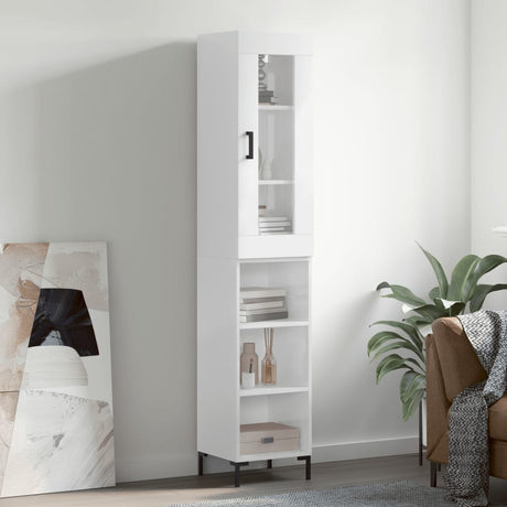 Highboard 34.5X34X180 Cm Engineered Wood