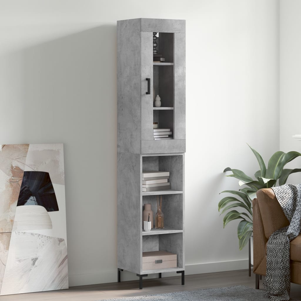 Highboard 34.5X34X180 Cm Engineered Wood