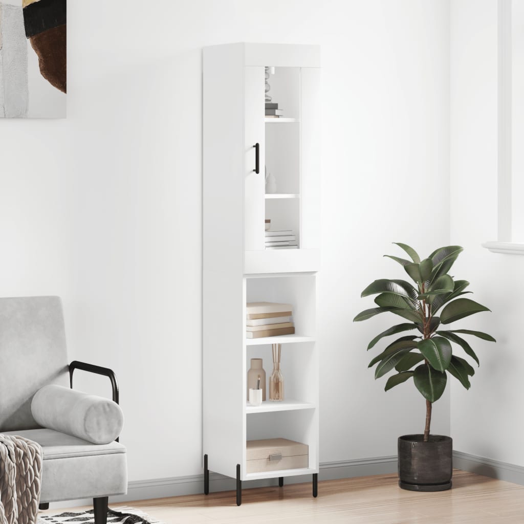 Highboard 34.5X34X180 Cm Engineered Wood