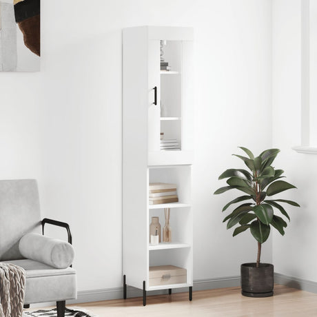 Highboard 34.5X34X180 Cm Engineered Wood