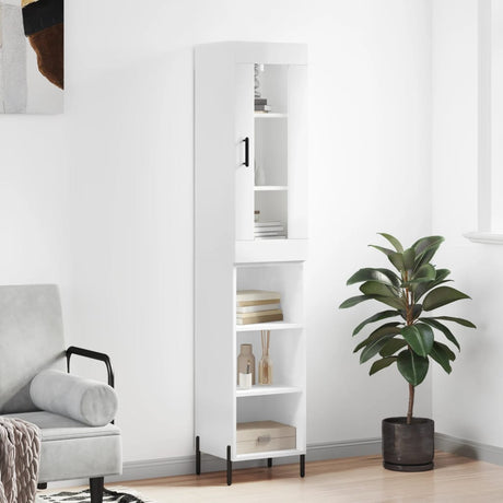 Highboard 34.5X34X180 Cm Engineered Wood