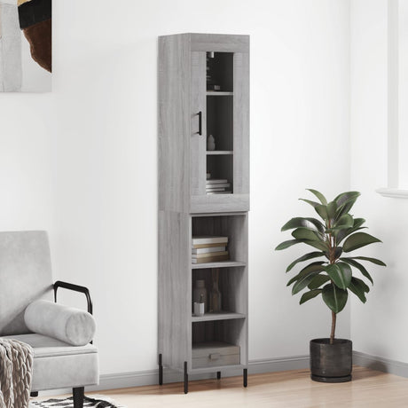 Highboard 34.5X34X180 Cm Engineered Wood