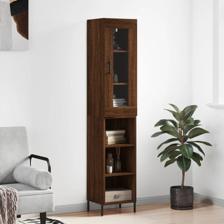 Highboard 34.5X34X180 Cm Engineered Wood