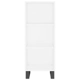Highboard White 34.5x34x180 cm Engineered Wood