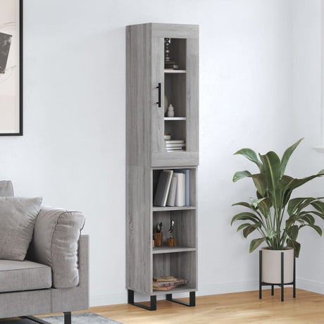 Highboard 34.5X34X180 Cm Engineered Wood