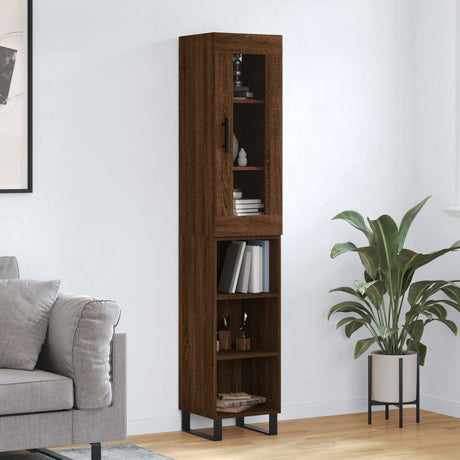 Highboard 34.5X34X180 Cm Engineered Wood