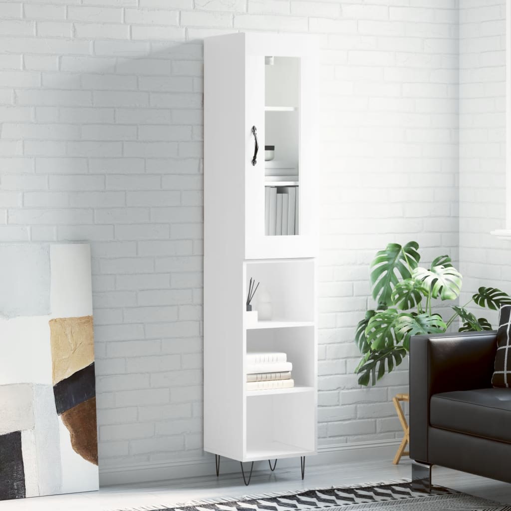 Highboard 34.5X34X180 Cm Engineered Wood