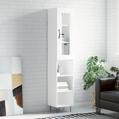 Highboard 34.5X34X180 Cm Engineered Wood
