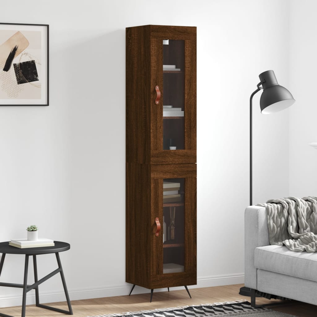 Highboard 34.5X34X180 Cm Engineered Wood