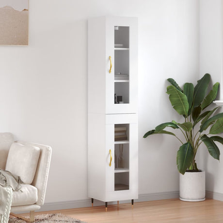 Highboard 34.5X34X180 Cm Engineered Wood