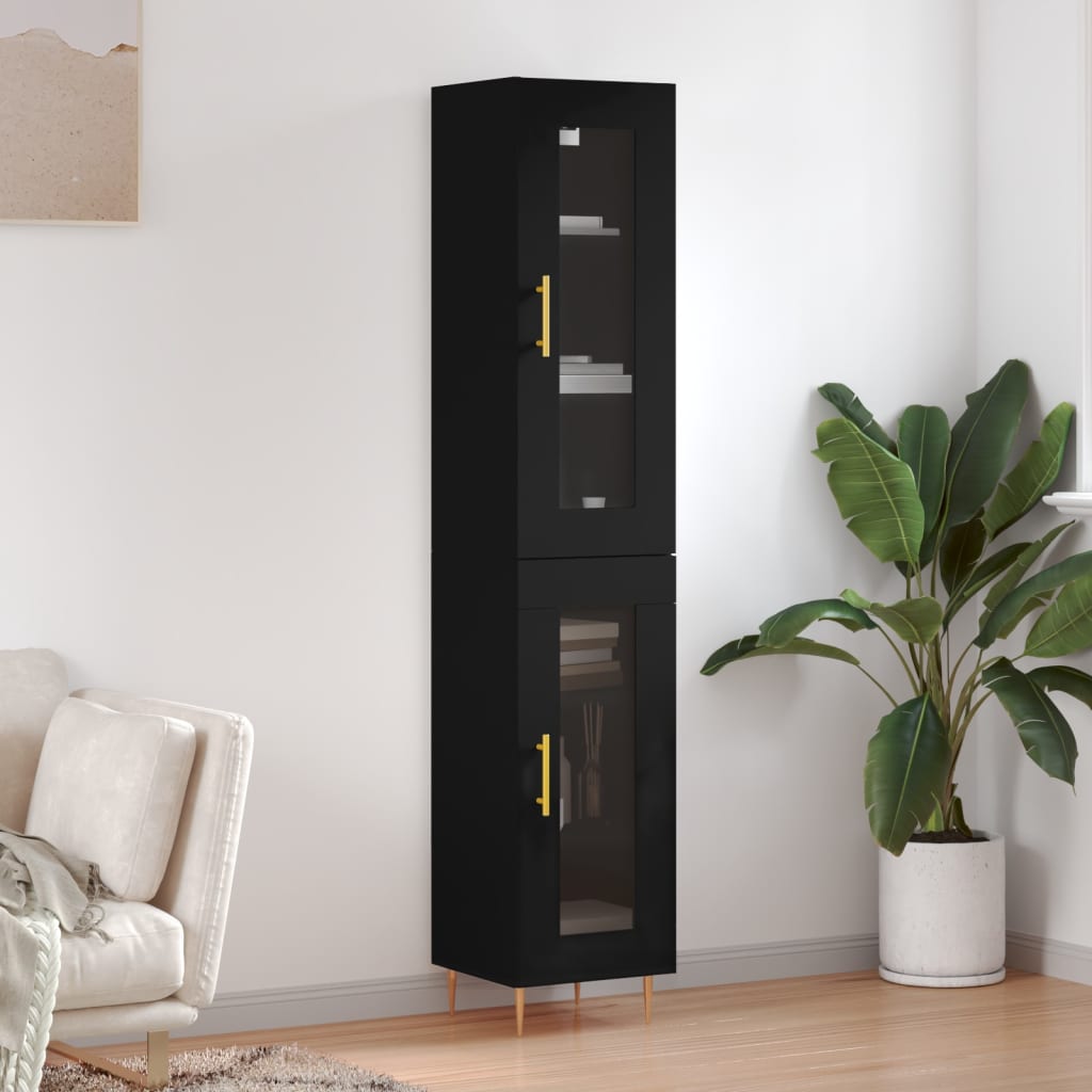 Highboard 34.5X34X180 Cm Engineered Wood