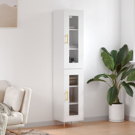Highboard 34.5X34X180 Cm Engineered Wood