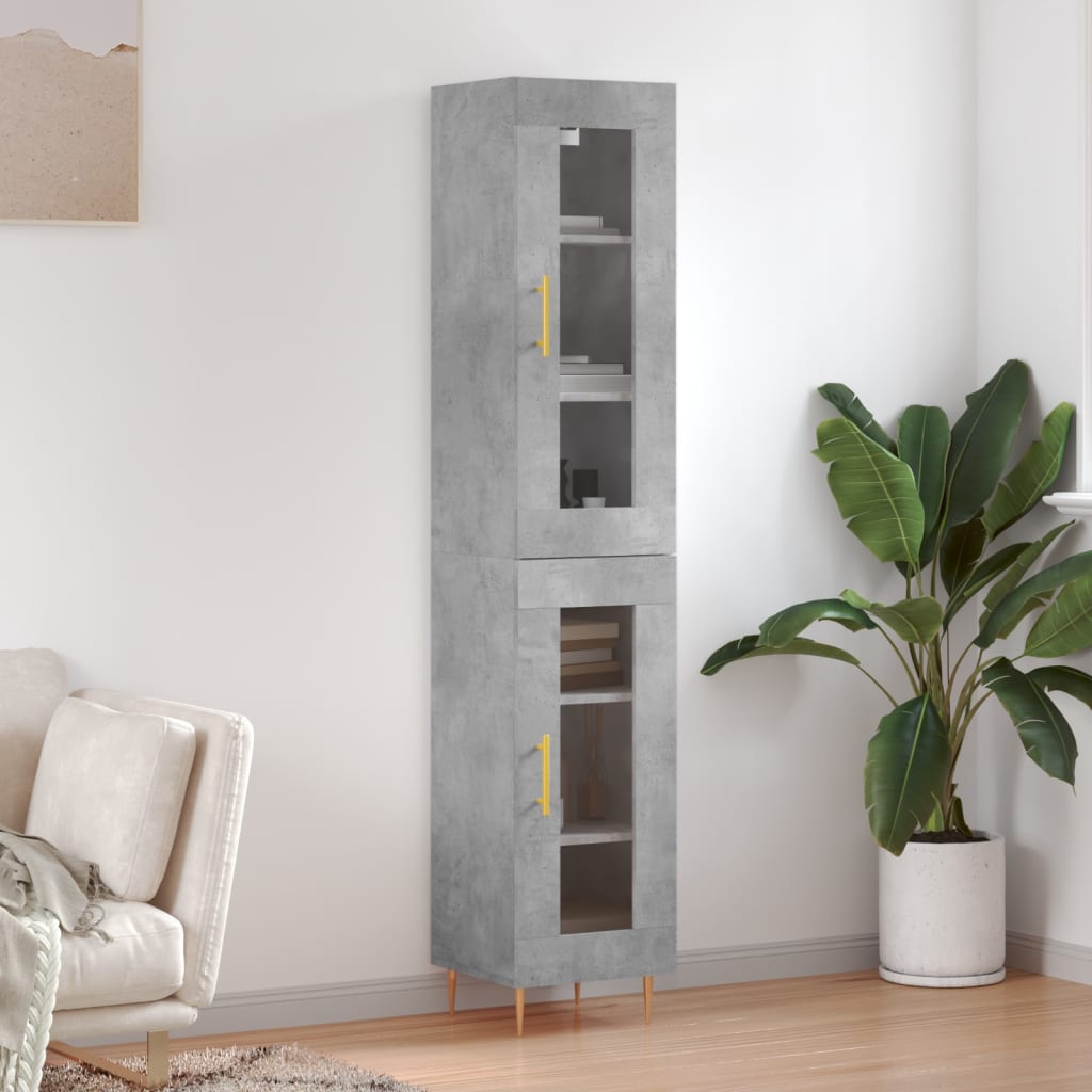 Highboard 34.5X34X180 Cm Engineered Wood