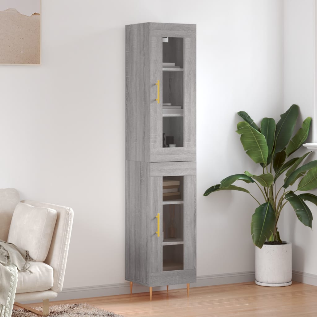 Highboard 34.5X34X180 Cm Engineered Wood