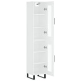 Highboard White 34.5x34x180 cm Engineered Wood