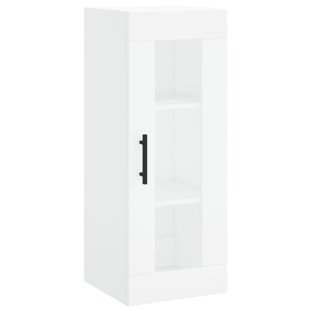 Highboard White 34.5x34x180 cm Engineered Wood