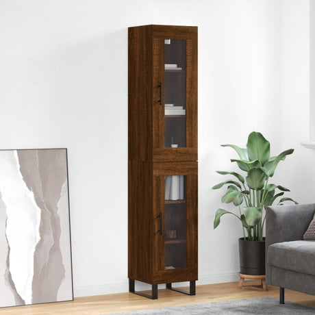 Highboard 34.5X34X180 Cm Engineered Wood