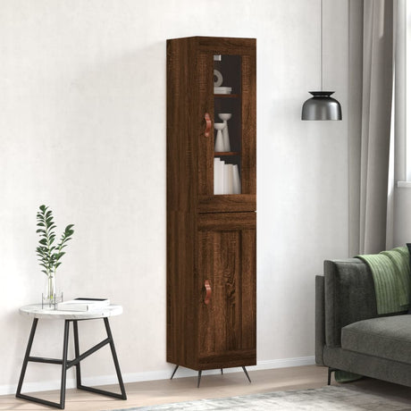 Highboard 34.5X34X180 Cm Engineered Wood