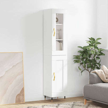 Highboard 34.5X34X180 Cm Engineered Wood
