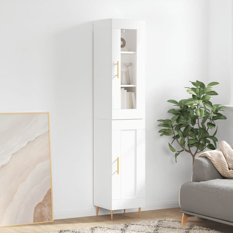 Highboard 34.5X34X180 Cm Engineered Wood