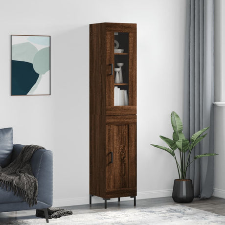 Highboard 34.5X34X180 Cm Engineered Wood