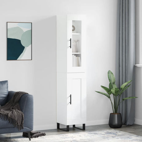 Highboard 34.5X34X180 Cm Engineered Wood
