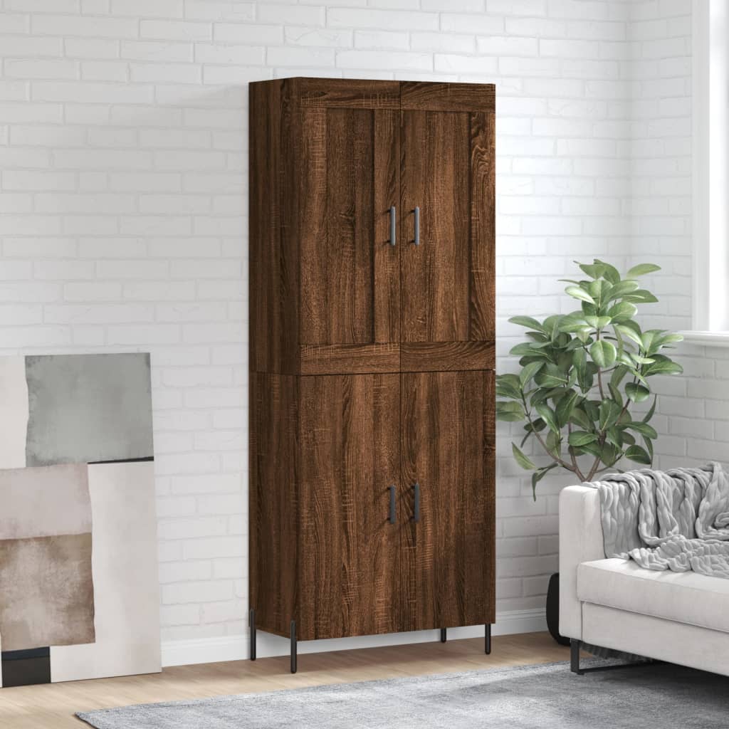 Highboard 69.5X34X180 Cm Engineered Wood