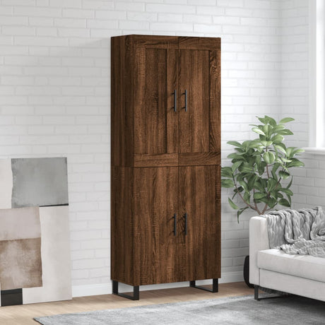 Highboard 69.5X34X180 Cm Engineered Wood