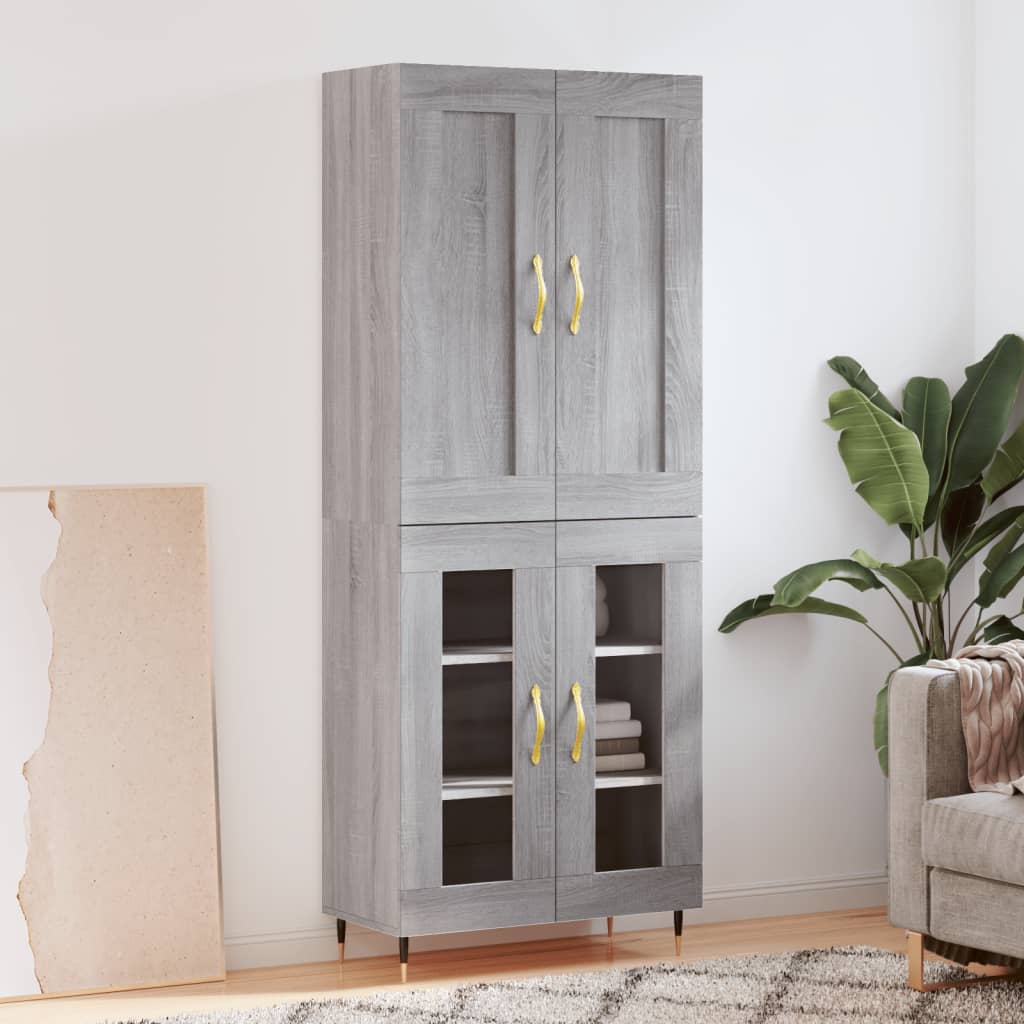 Highboard 69.5X34X180 Cm Engineered Wood
