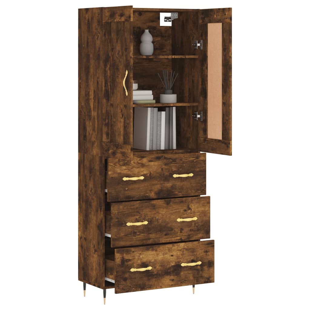 Highboard 69.5X34X180 Cm Engineered Wood