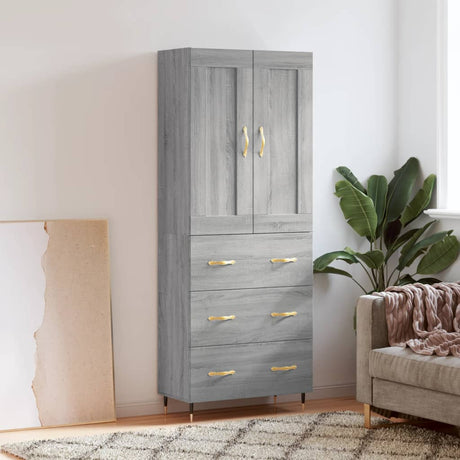 Highboard 69.5X34X180 Cm Engineered Wood