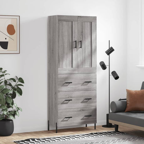 Highboard 69.5X34X180 Cm Engineered Wood