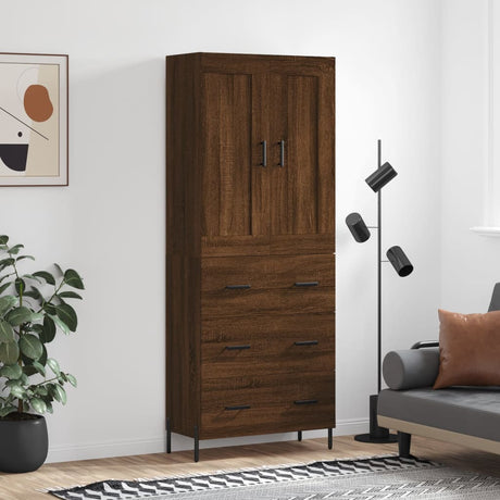Highboard 69.5X34X180 Cm Engineered Wood