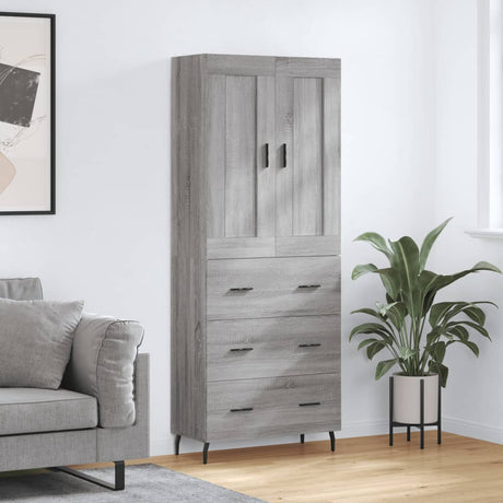 Highboard 69.5X34X180 Cm Engineered Wood