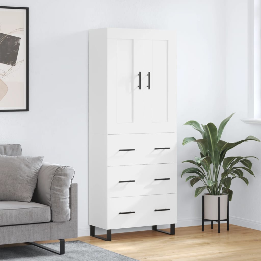 Highboard 69.5X34X180 Cm Engineered Wood