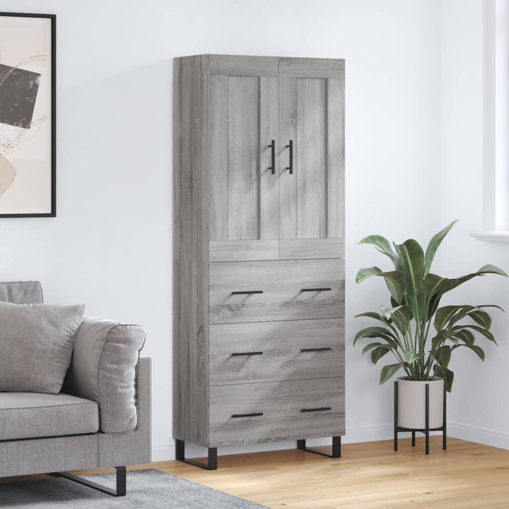 Highboard 69.5X34X180 Cm Engineered Wood