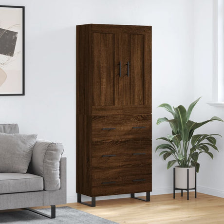 Highboard 69.5X34X180 Cm Engineered Wood