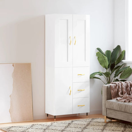 Highboard 69.5X34X180 Cm Engineered Wood