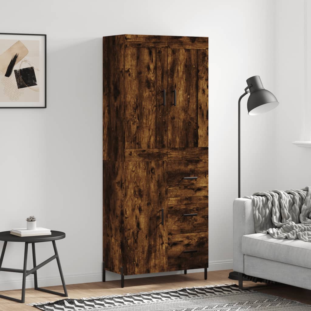 Highboard 69.5X34X180 Cm Engineered Wood