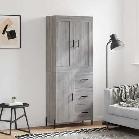 Highboard 69.5X34X180 Cm Engineered Wood