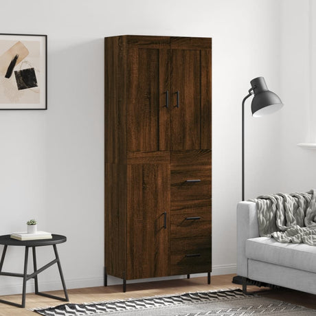 Highboard 69.5X34X180 Cm Engineered Wood